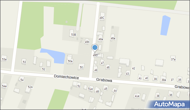 Domiechowice, Domiechowice, 49D, mapa Domiechowice