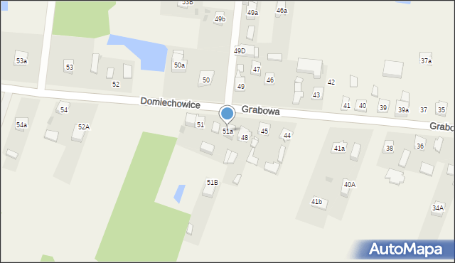 Domiechowice, Domiechowice, 51a, mapa Domiechowice
