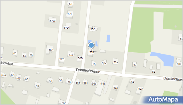 Domiechowice, Domiechowice, 55B, mapa Domiechowice