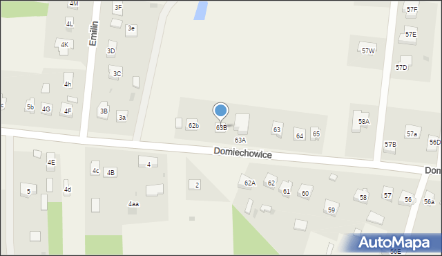 Domiechowice, Domiechowice, 63B, mapa Domiechowice