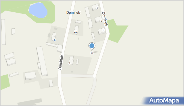 Dominek, Dominek, 11, mapa Dominek