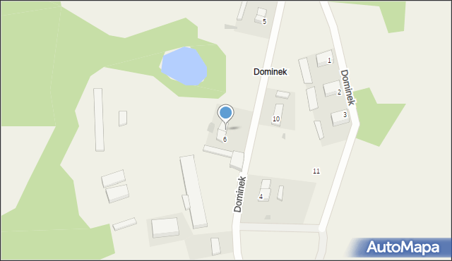 Dominek, Dominek, 6a, mapa Dominek