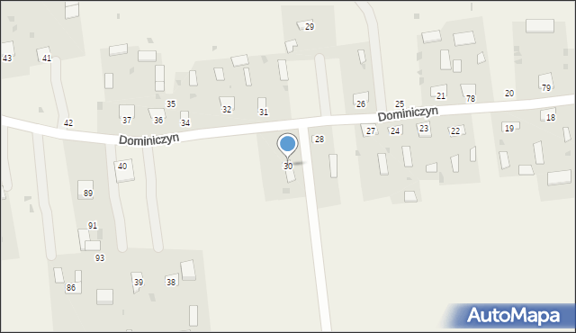 Dominiczyn, Dominiczyn, 30, mapa Dominiczyn