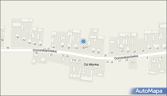 Dominikanówka, Dominikanówka, 32, mapa Dominikanówka