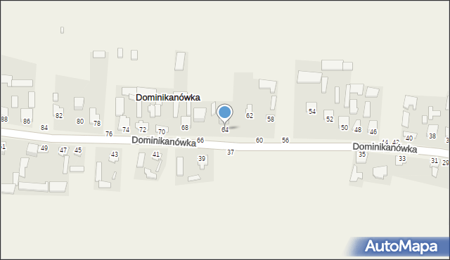 Dominikanówka, Dominikanówka, 64, mapa Dominikanówka