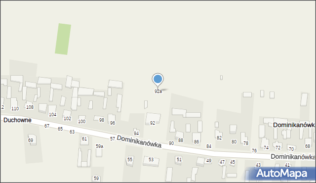 Dominikanówka, Dominikanówka, 92a, mapa Dominikanówka