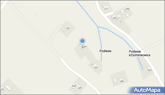 Dominikowice, Dominikowice, 163, mapa Dominikowice