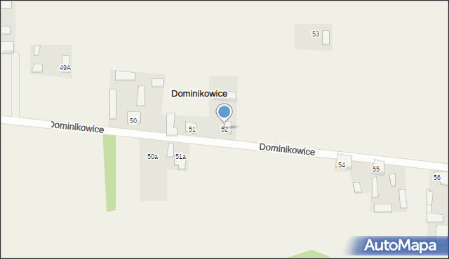 Dominikowice, Dominikowice, 52, mapa Dominikowice