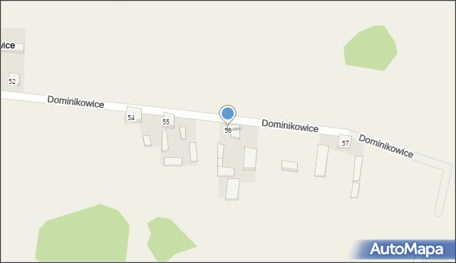 Dominikowice, Dominikowice, 56, mapa Dominikowice