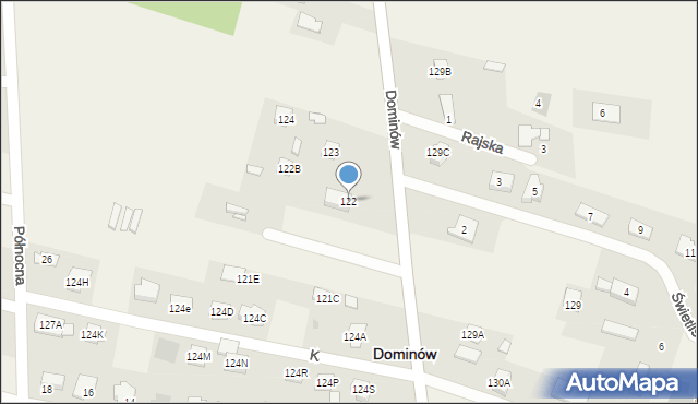 Dominów, Dominów, 122, mapa Dominów
