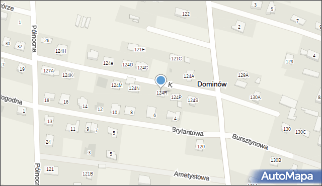 Dominów, Dominów, 124R, mapa Dominów