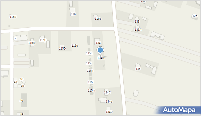 Dominów, Dominów, 134A, mapa Dominów