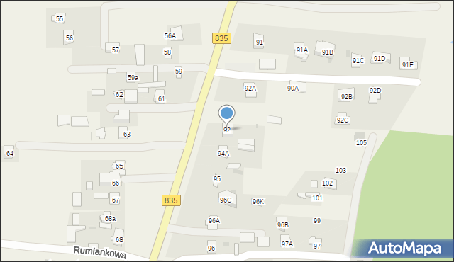 Dominów, Dominów, 92, mapa Dominów