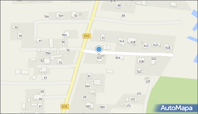 Dominów, Dominów, 92A, mapa Dominów