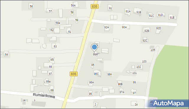 Dominów, Dominów, 94B, mapa Dominów