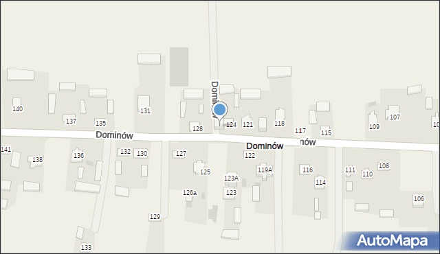 Dominów, Dominów, 124a, mapa Dominów