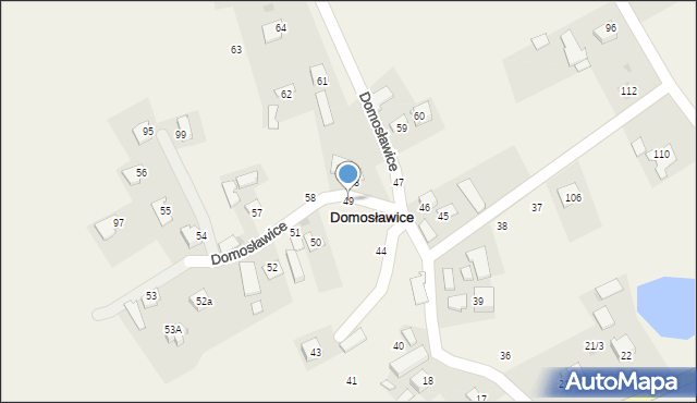 Domosławice, Domosławice, 49, mapa Domosławice