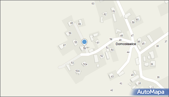 Domosławice, Domosławice, 54, mapa Domosławice