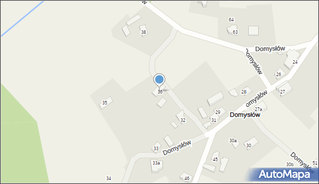 Domysłów, Domysłów, 36, mapa Domysłów