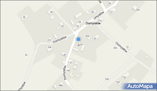 Domysłów, Domysłów, 45, mapa Domysłów