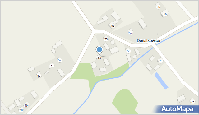 Donatkowice, Donatkowice, 53, mapa Donatkowice