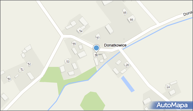 Donatkowice, Donatkowice, 56, mapa Donatkowice