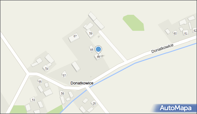 Donatkowice, Donatkowice, 66, mapa Donatkowice