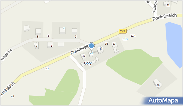 Donimierz, Donimirskich, 41, mapa Donimierz