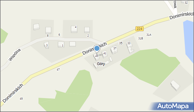Donimierz, Donimirskich, 43, mapa Donimierz