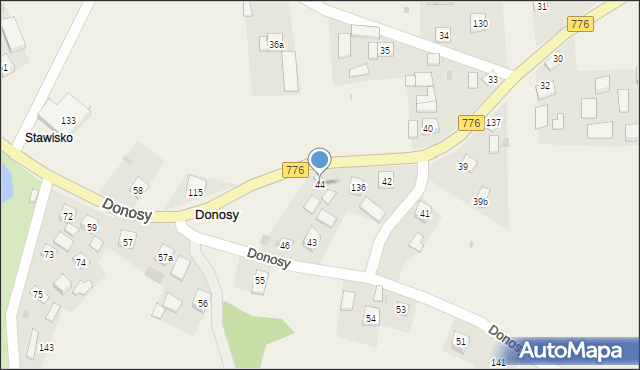 Donosy, Donosy, 44, mapa Donosy