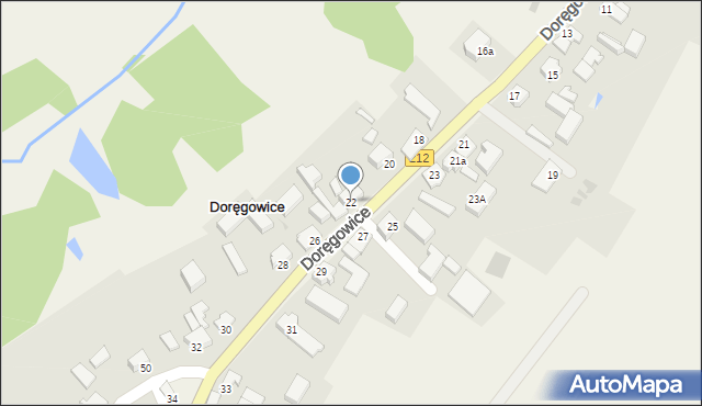 Doręgowice, Doręgowice, 22, mapa Doręgowice