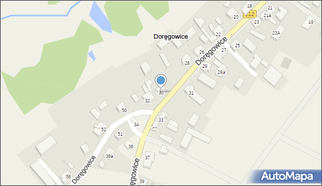 Doręgowice, Doręgowice, 30, mapa Doręgowice