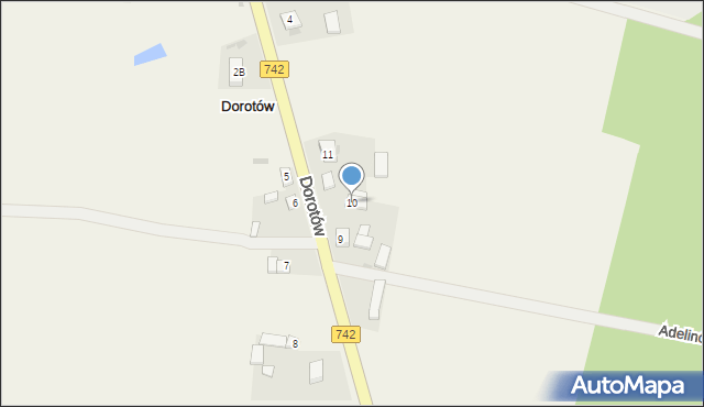 Dorotów, Dorotów, 10, mapa Dorotów