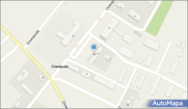 Dowspuda, Dowspuda, 5A, mapa Dowspuda