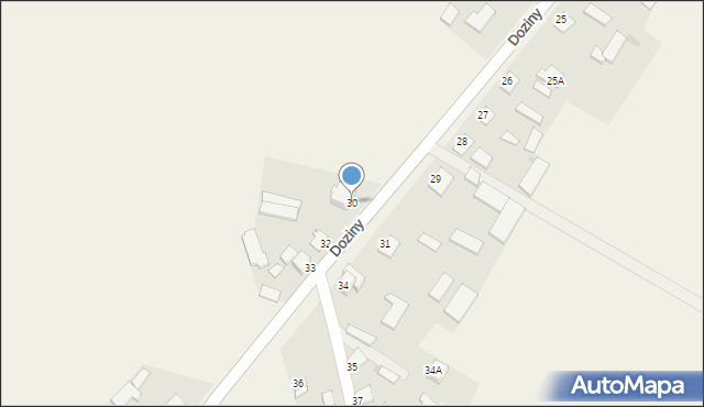 Doziny, Doziny, 30, mapa Doziny