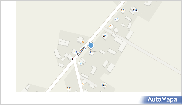 Doziny, Doziny, 31, mapa Doziny