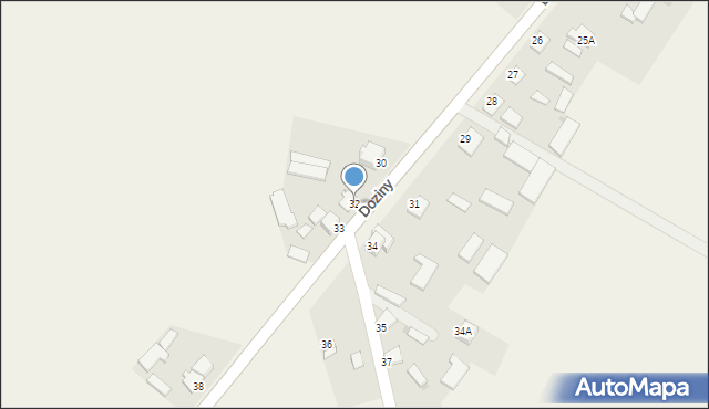 Doziny, Doziny, 32, mapa Doziny