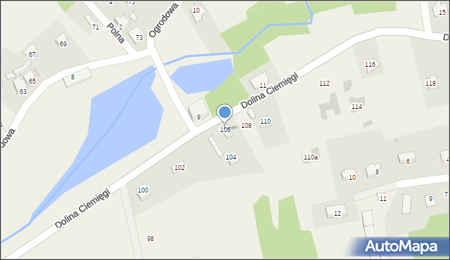 Dys, Dolina Ciemięgi, 106, mapa Dys