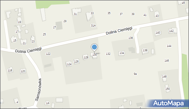 Dys, Dolina Ciemięgi, 130, mapa Dys