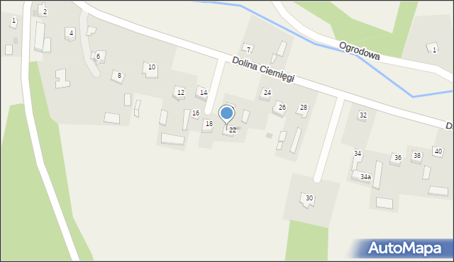 Dys, Dolina Ciemięgi, 22A, mapa Dys
