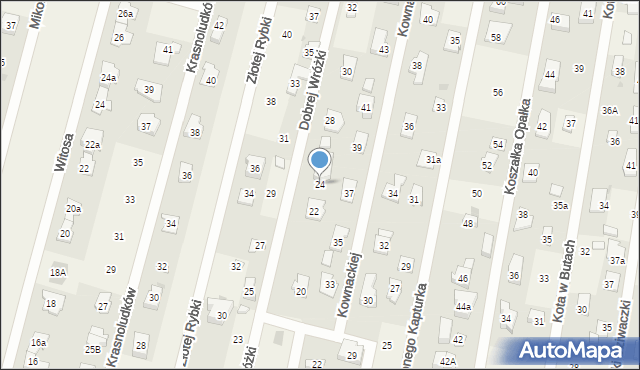 Dziekanów Leśny, Dobrej Wróżki, 24, mapa Dziekanów Leśny