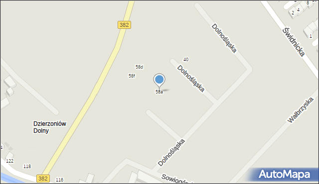Dzierżoniów, Dolnośląska, 58a, mapa Dzierżoniów