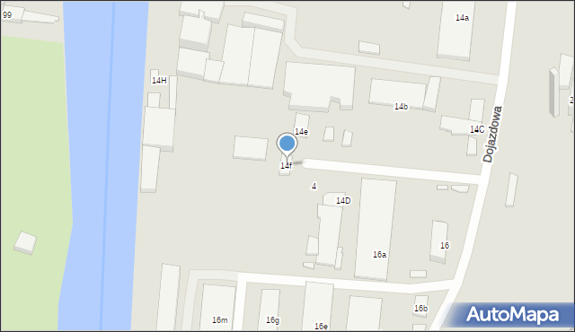 Elbląg, Dojazdowa, 14f, mapa Elbląga