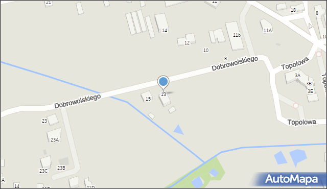 Gąbin, Dobrowolskiego Franciszka, 13, mapa Gąbin