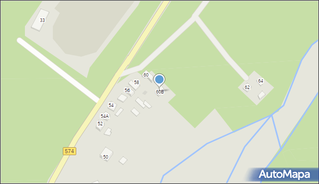 Gąbin, Dobrzykowska, 60B, mapa Gąbin