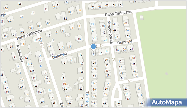 Gdańsk, Domeyki Ignacego, 6, mapa Gdańska