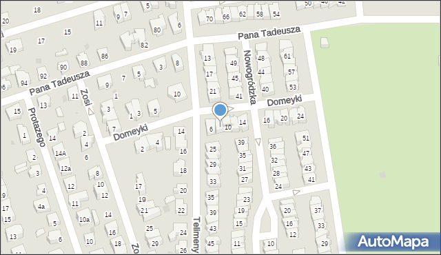Gdańsk, Domeyki Ignacego, 8, mapa Gdańska
