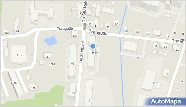 Gdańsk, Do Studzienki, 32, mapa Gdańska