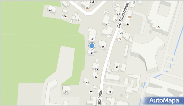 Gdańsk, Do Studzienki, 49, mapa Gdańska