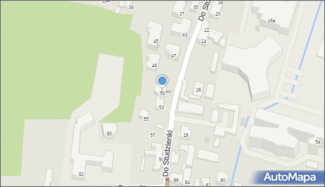 Gdańsk, Do Studzienki, 51, mapa Gdańska